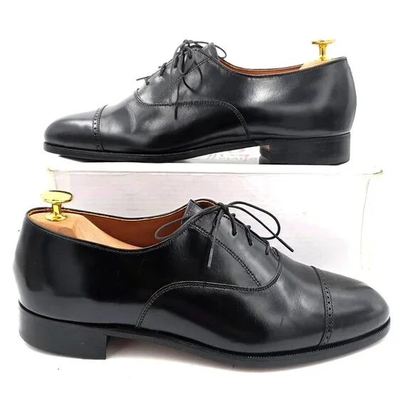 NEW Old Stock Bostonian USA Classics Black Leather Dress Shoes Mens 9M Oxfords - Picture 5 of 10